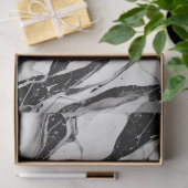 アーティスト白黒ラージ抽象芸術大理石1a 薄葉紙 (ギフト)