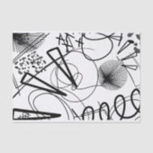 アーティスト白黒大きい三角形の円テクスチャ 薄葉紙 (正面)