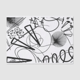 アーティスト白黒大きい三角形の円テクスチャ 薄葉紙