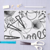 アーティスト白黒大きい三角形の円テクスチャ 薄葉紙 (クラフト)