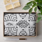 アーティスト白黒大きなひまわり幾何学形状 薄葉紙 (ギフト)