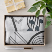 アーティスト白黒大抽象芸術円形テクスチャ 薄葉紙 (ギフト)