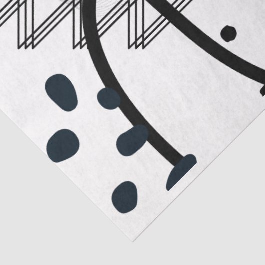 アーティスト白黒大抽象芸術円形テクスチャ 薄葉紙 (詳細)