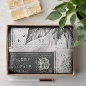 アーティスト白黒大規模なヴィンテージフローラ分離 薄葉紙 (ギフト)