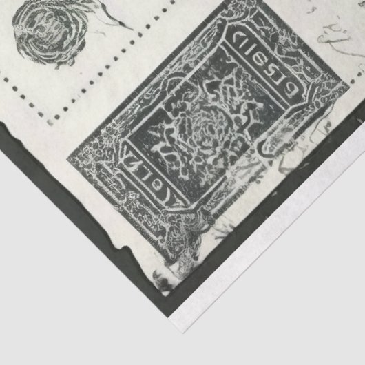 アーティスト白黒大規模な牡丹の分離 薄葉紙 (詳細)