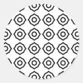 アーティスト白黒幾何八角形の背景 ラウンドシール (正面)