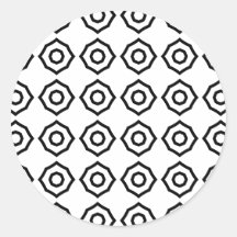 アーティスト白黒幾何八角形の背景