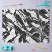 アーティスト白黒抽象芸術大理石テクスチャ1a 薄葉紙 (クラフト)