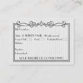 アーティスト空白ののACEOミニチュアアートカードw COA 名刺 (裏面)