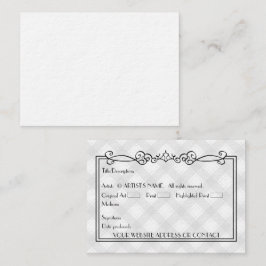 アーティスト空白ののACEOミニチュアアートカードw COA 名刺