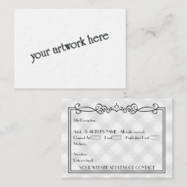 アーティスト空白ののACEOミニチュアアートカードw COA 名刺