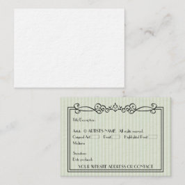 アーティスト空白ののACEOミニチュアアートカードw COA 名刺