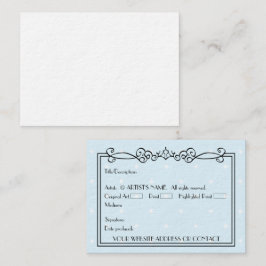 アーティスト空白ののACEOミニチュアアートカードw COA 名刺