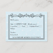 アーティスト空白ののACEOミニチュアアートカードw COA 名刺 (裏面)