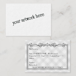 アーティスト空白ののACEOミニチュアアートカードw COA 名刺