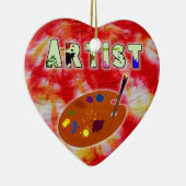 アーティスト絞り染めオーナメント セラミックオーナメント (右)