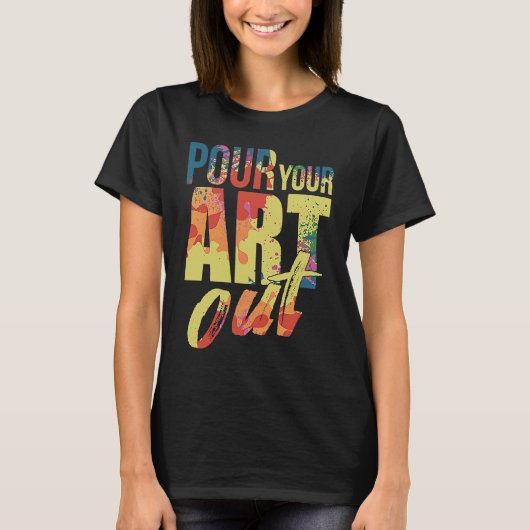 アーティスト絵を描のを注絵を描いで Tシャツ (正面)