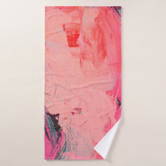 アーティスト絵を描数々の油の色付きクローズアップ抽象芸術b バスタオル