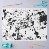 アーティスト絵を描白黒(ばちゃばちゃ)跳ねるグランジテクスチャ 薄葉紙 (クラフト)