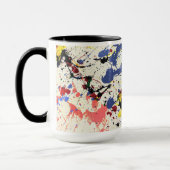 アーティスト絵を描(ばちゃばちゃ)跳ねる背景 マグカップ (左)
