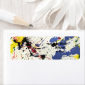 アーティスト絵を描(ばちゃばちゃ)跳ねる背景 ラベル (インサイチュ)