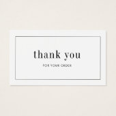 アーティスト製エレガント品注文サンキューカード (正面)