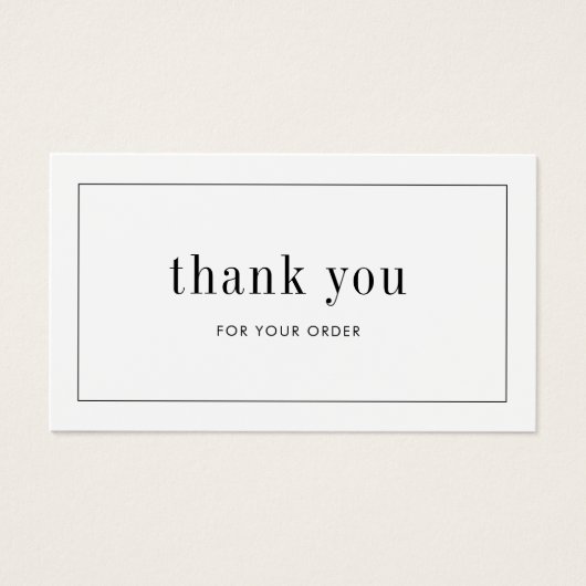 アーティスト製エレガント品注文サンキューカード (正面)