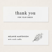 アーティスト製エレガント品注文サンキューカード (正面&裏面)