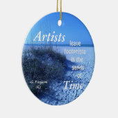 アーティスト離れ足跡セラミックオーナメント セラミックオーナメント (右)