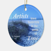 アーティスト離れ足跡セラミックオーナメント セラミックオーナメント (左)
