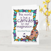 アーティスト、アート·スチューデント、先生 カード (黄色い花)