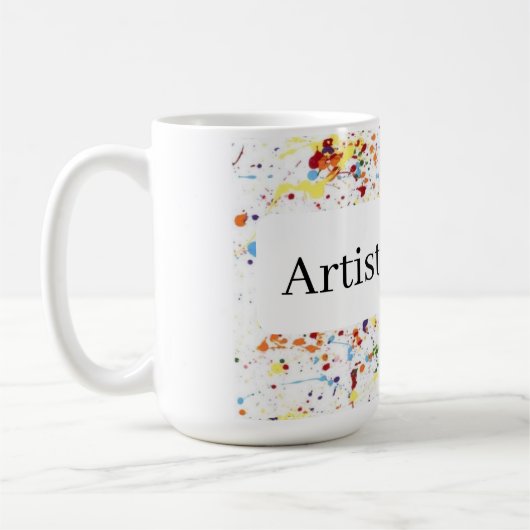 「アーティスト・イン・ワーク」 コーヒーマグカップ (左)