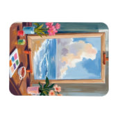 アーティスト イーゼル キャンバス 水彩画 マグネット (横)