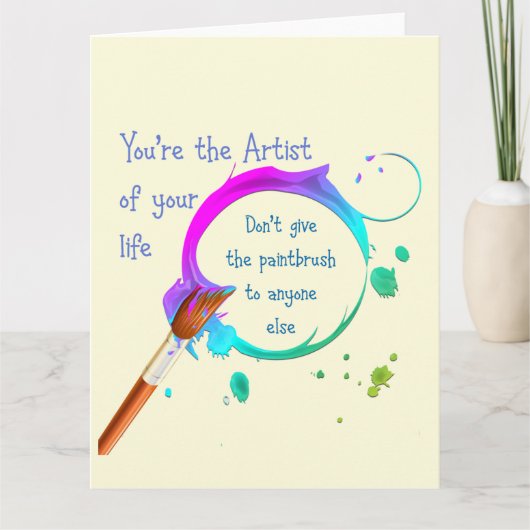 アーティスト・オブ・ユー・ライフ感動的引用文 カード (正面)