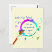 アーティスト・オブ・ユー・ライフ感動的引用文 ポストカード (正面/裏面)