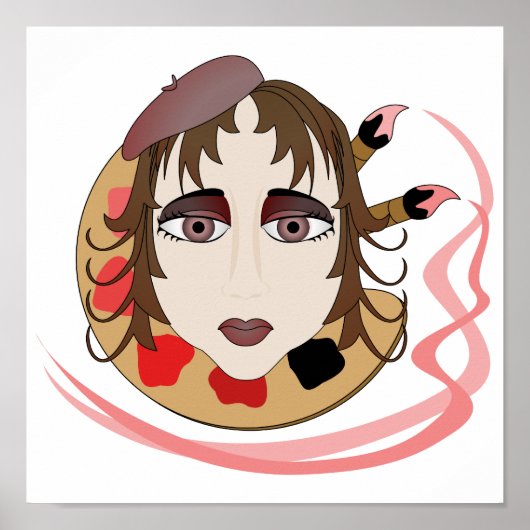 アーティスト・ガール・イン・レッド ポスター (正面)