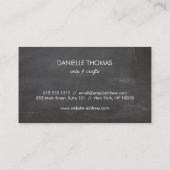 アーティスト、クレフター用のChalkboard Circleロゴ 名刺 (裏面)