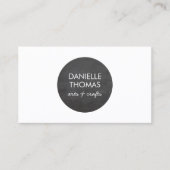 アーティスト、クレフター用のChalkboard Circleロゴ 名刺 (正面)