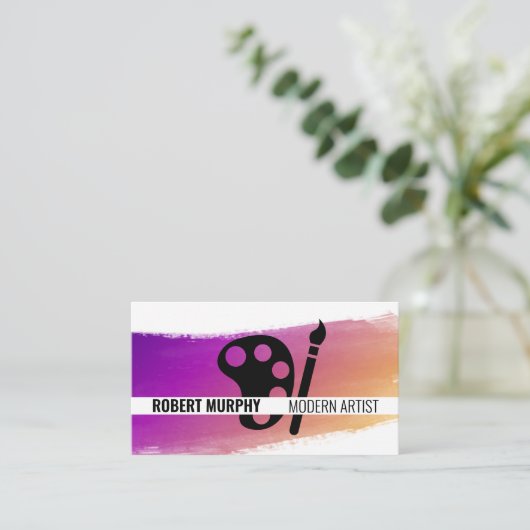 アーティスト | コンテンツ作成者 | ブラシ付絵を描き 名刺 (スタンド正面)