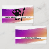 アーティスト | コンテンツ作成者 | ブラシ付絵を描き 名刺 (正面/裏面)