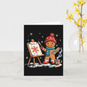 アーティスト　ジンジャーブレッドペインター　アート教師　生徒 クリスマス カード (黄色い花)