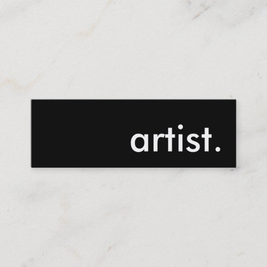 アーティスト スキニー名刺 (正面)