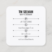 アーティスト スクエア名刺 (裏面)