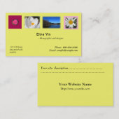 アーティスト、フォトグラファー、ザズラーの名刺 名刺 (正面/裏面)