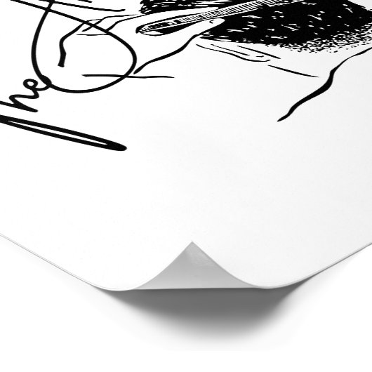 「アーティスト」ヘアスタイリスト理容師デザイン ポスター (角)