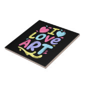 アーティスト・ペインターのギフト、アートカラフルが大好き絵を描。 タイル (側面)