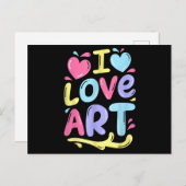 アーティスト・ペインターのギフト、アートカラフルが大好き絵を描。 ポストカード (正面/裏面)