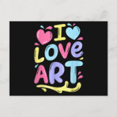 アーティスト・ペインターのギフト、アートカラフルが大好き絵を描。 ポストカード (正面)