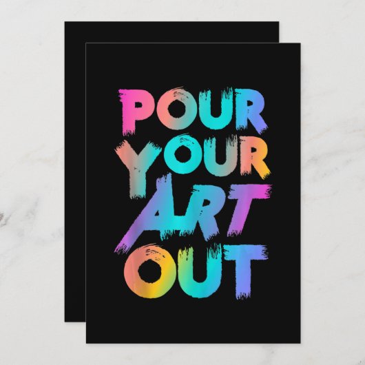 アーティスト・ペインター・アクリル絵画ズからアートを注ぐ シーズンカード (正面/裏面)