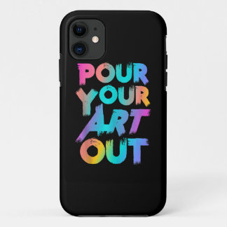 アーティスト・ペインター・アクリル絵画ズからアートを注ぐ iPhone 11 ケース